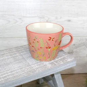 Langs 12.5cm Coral Wild Flowers Ceramic Mug