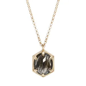 Large Hexagon Oval Necklace