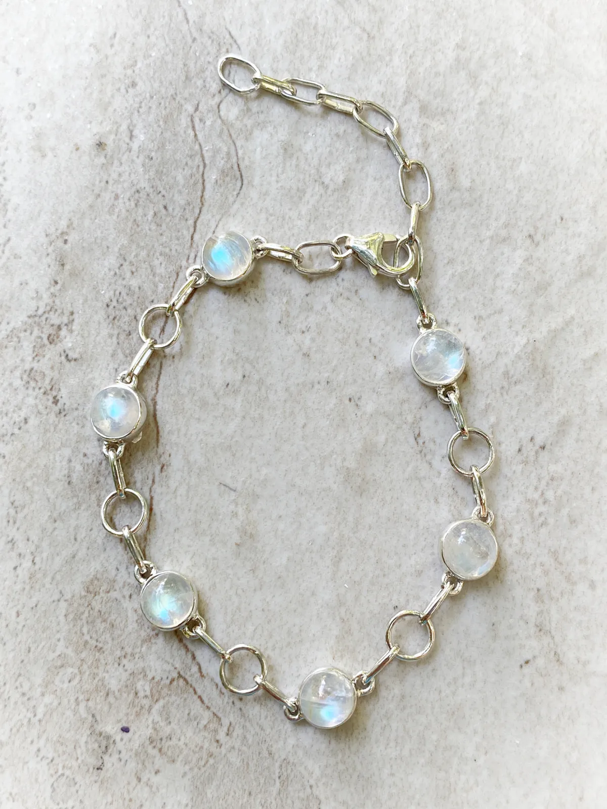 Linked Moonstone Bracelet