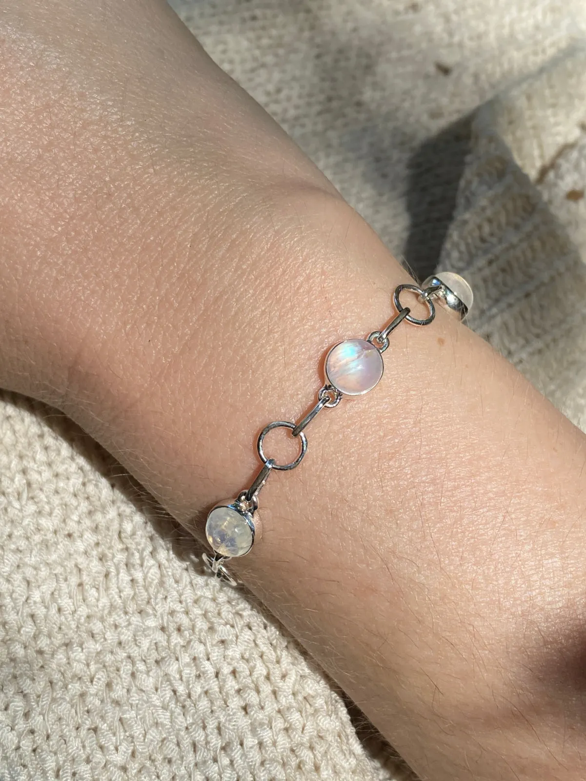 Linked Moonstone Bracelet