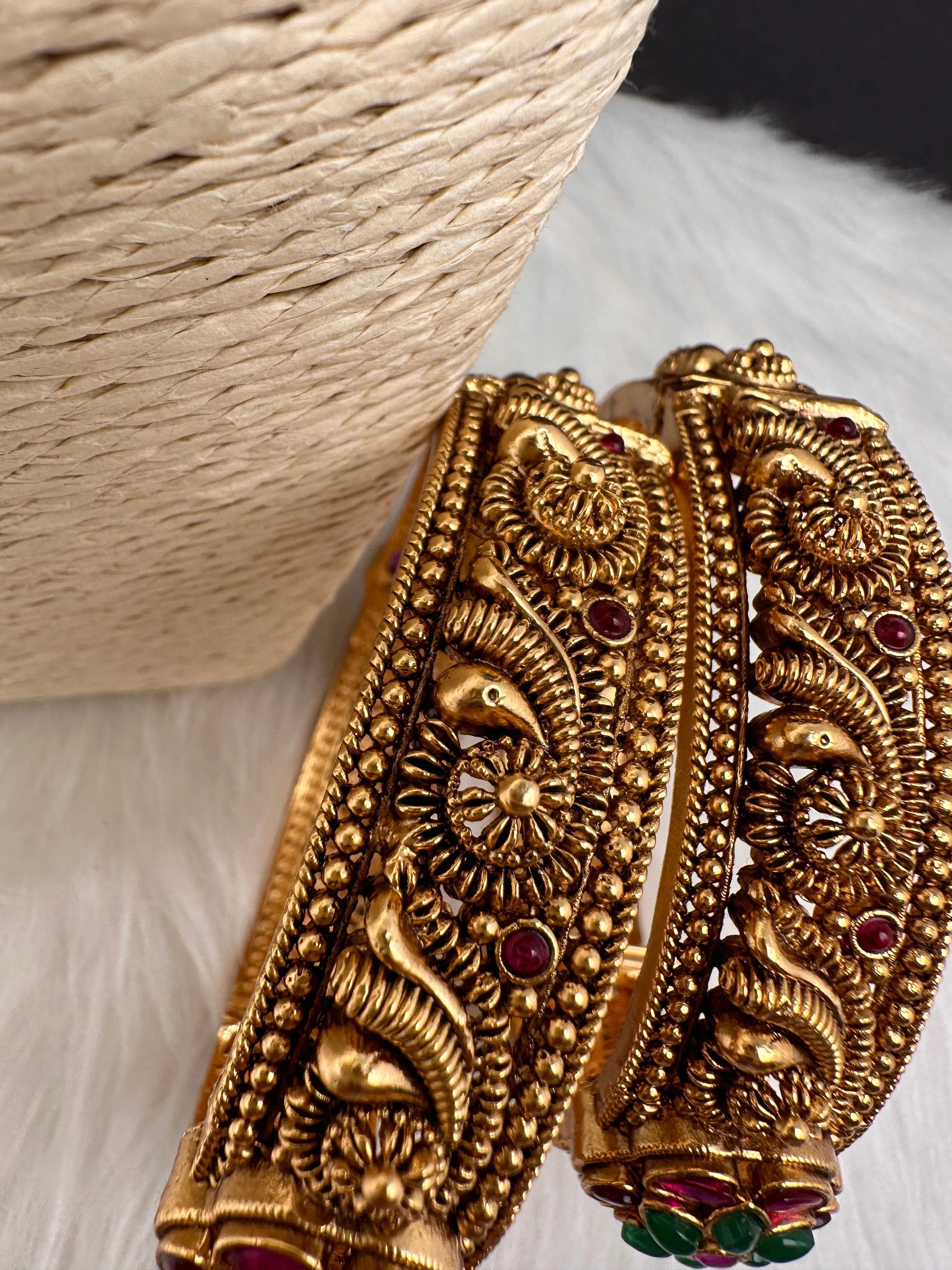Matte Nakshi Openable Kada Bangles