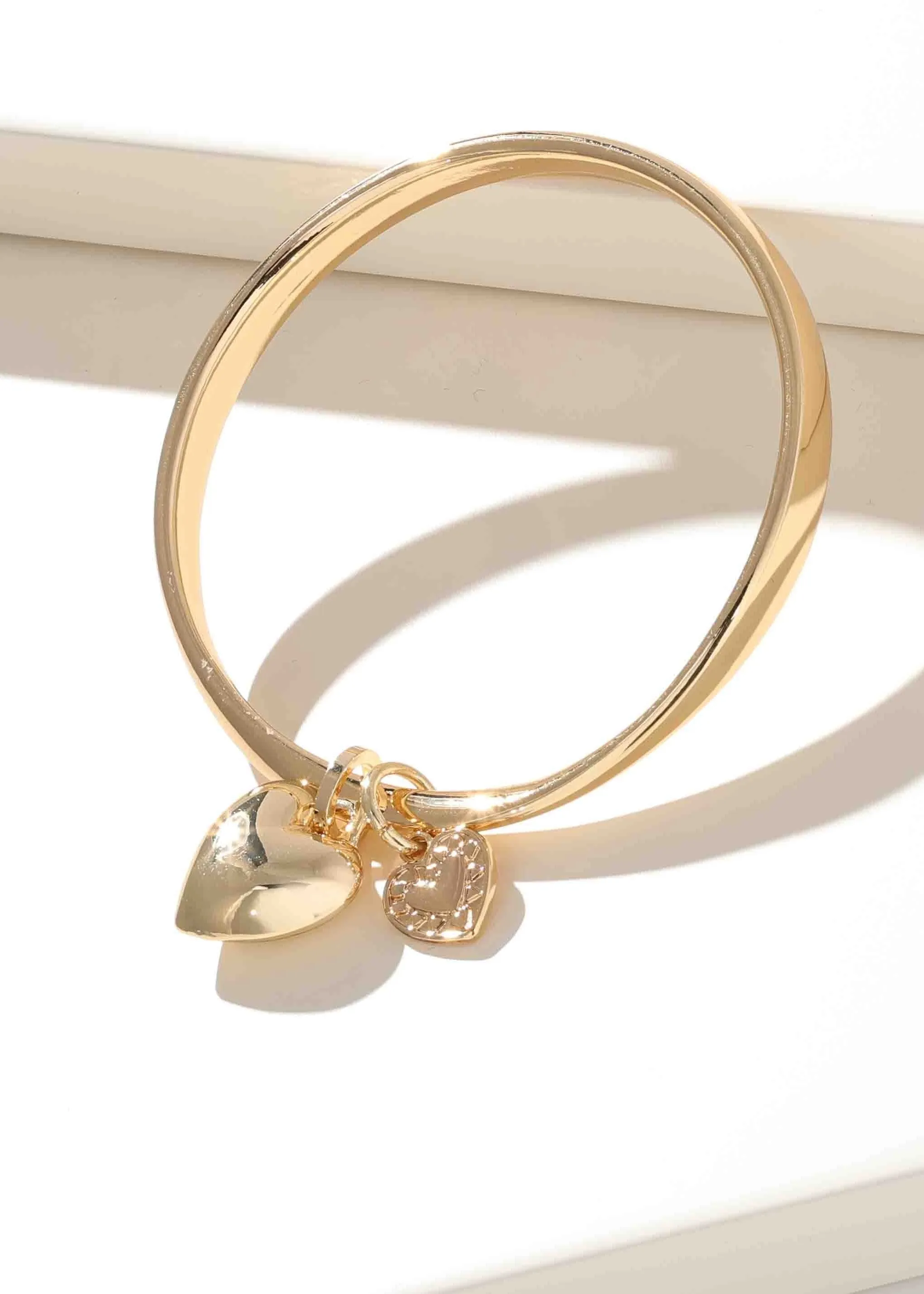 Merx - Heart Charm Bangle