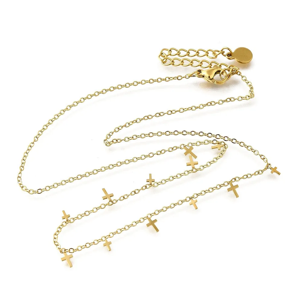 Mini Multi Cross Necklace