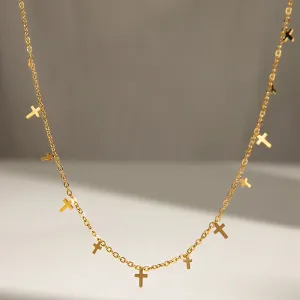 Mini Multi Cross Necklace