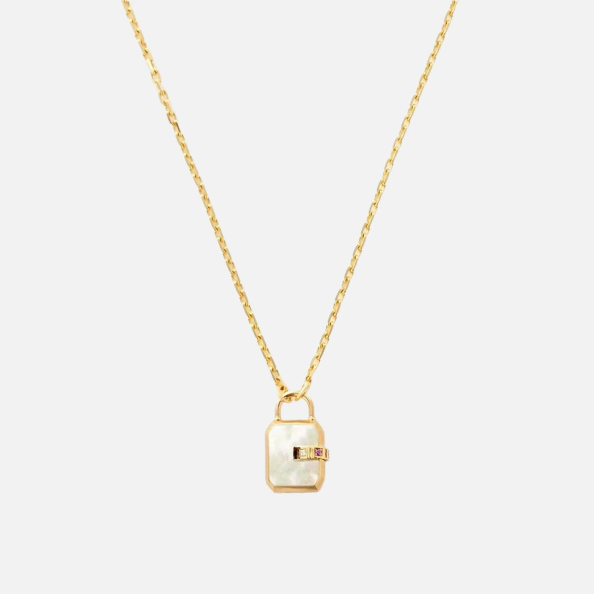 Mini Padlock, Mother of Pearl