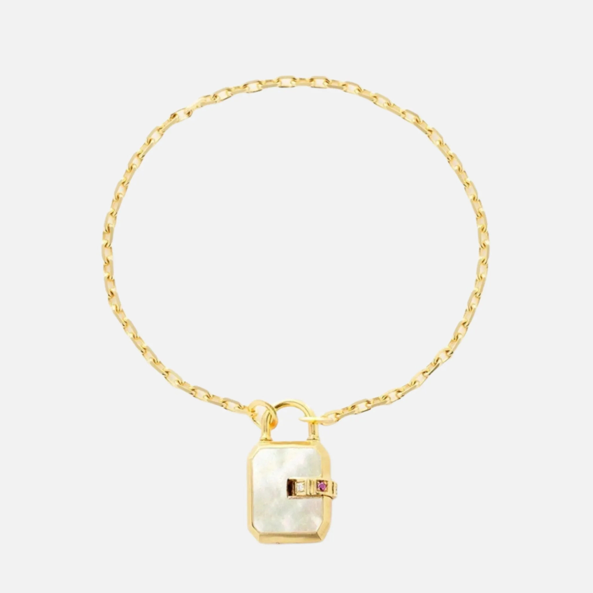 Mini Padlock, Mother of Pearl
