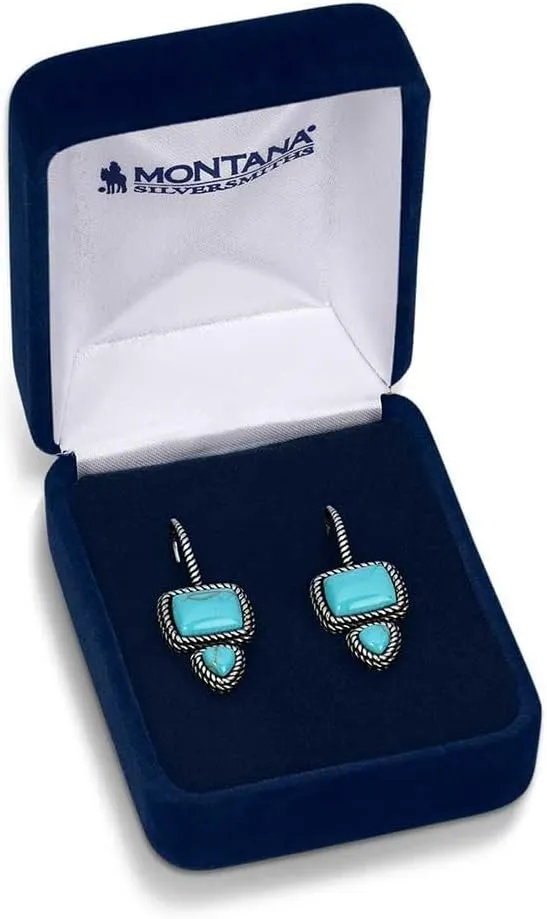 Montana Silversmiths Split Decision Turquoise Earrings - ER5776