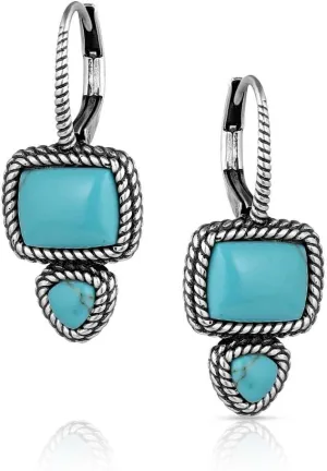 Montana Silversmiths Split Decision Turquoise Earrings - ER5776