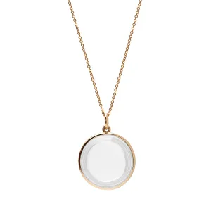 Moon Quartz Disc Pendant Necklace