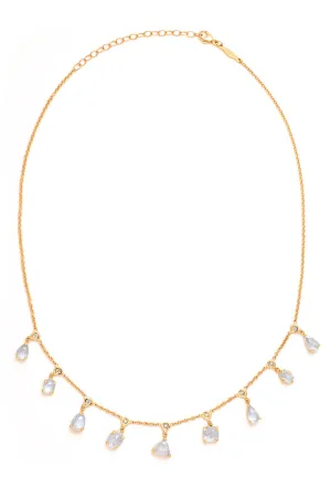 Moonstone Diamond Shaker Necklace