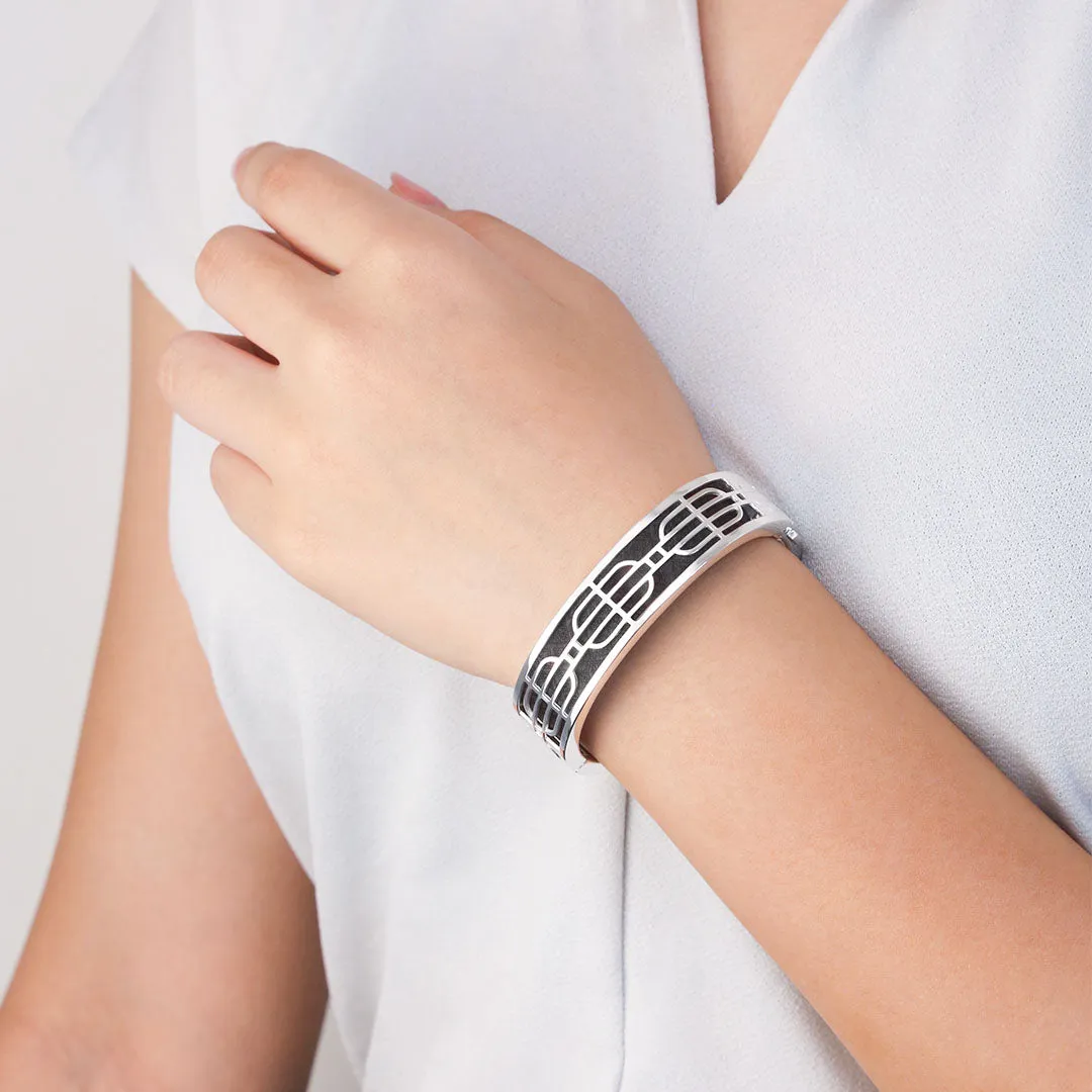 Nanyang Dream Bangle - Turquoise Blue - Sterling Silver