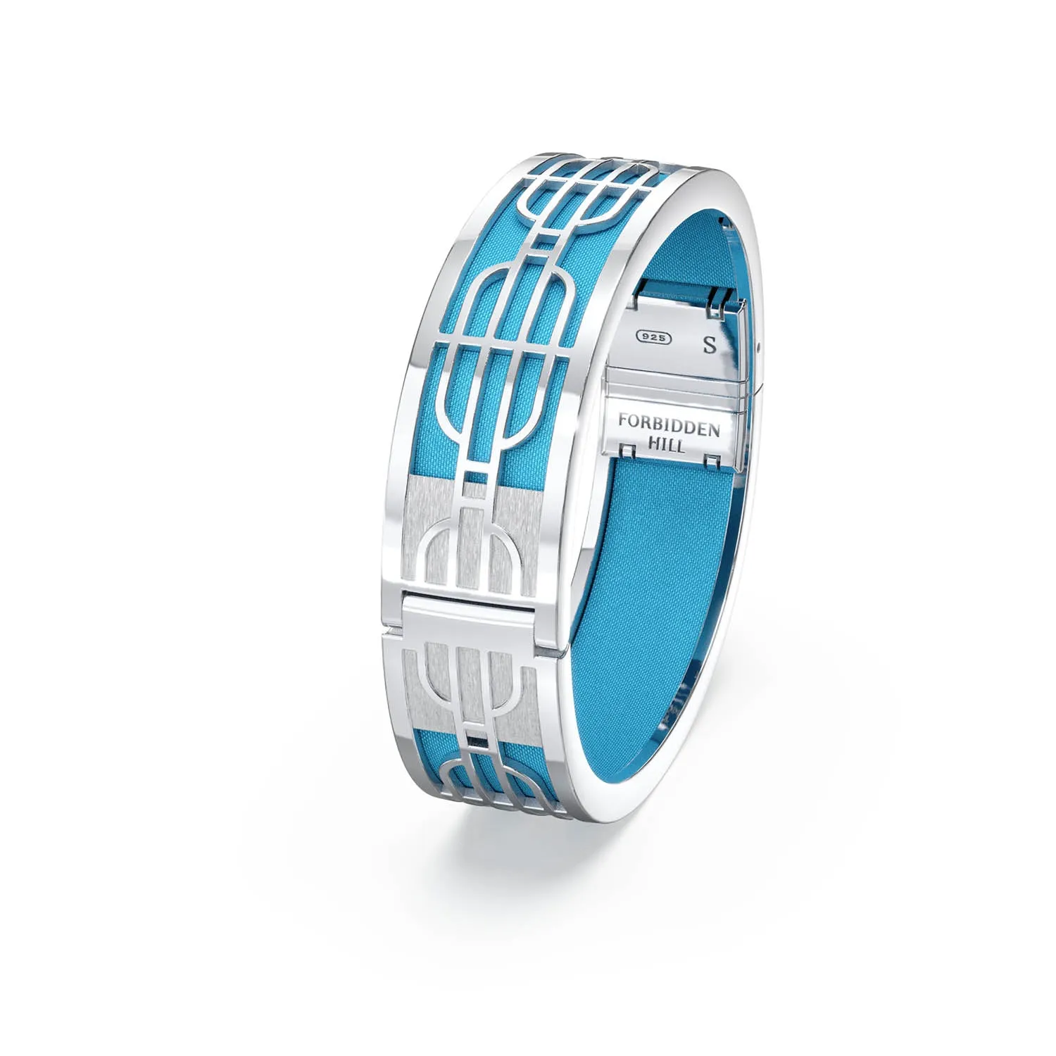 Nanyang Dream Bangle - Turquoise Blue - Sterling Silver