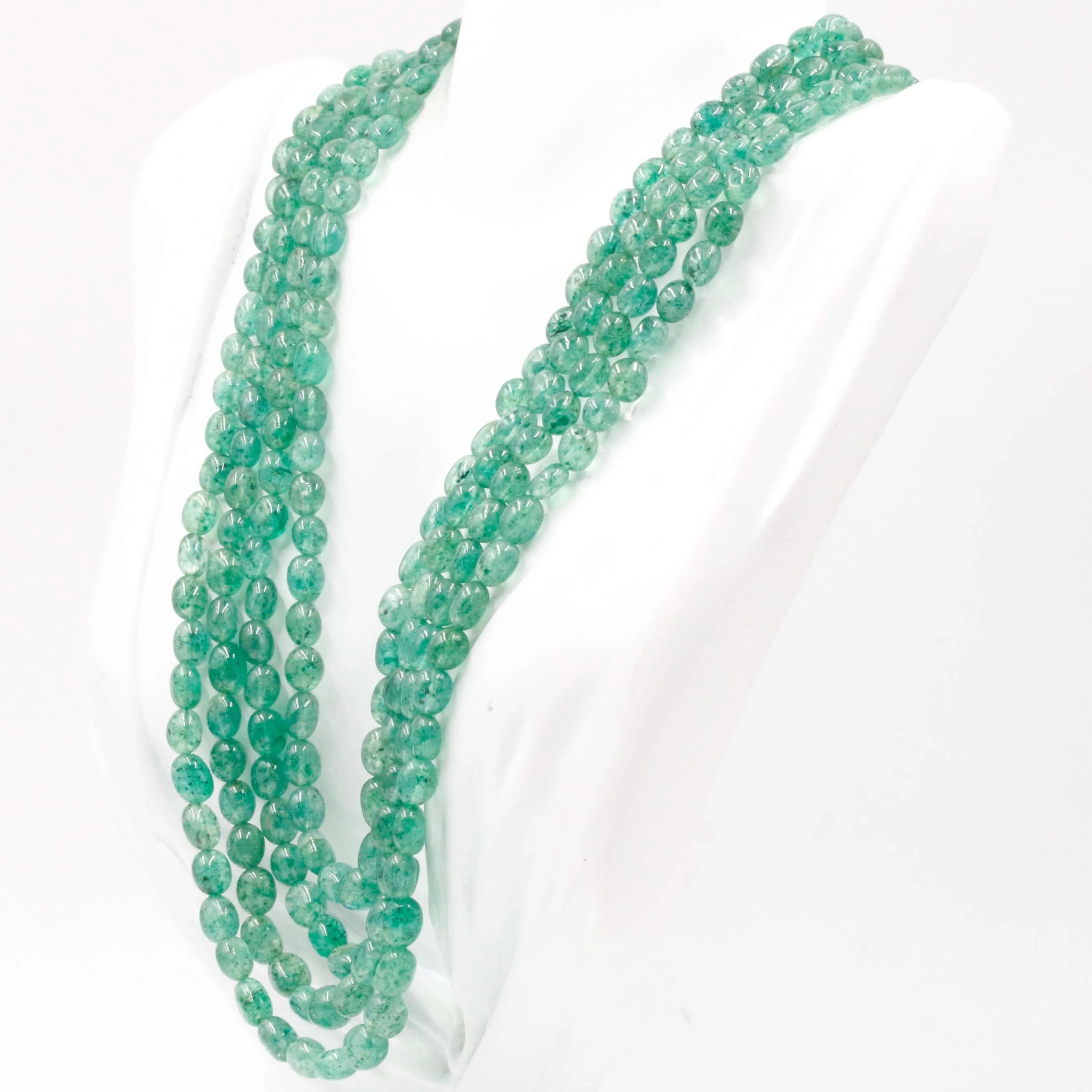 Natural Aventurine Quartz Necklace Russian Emerald Quartz Necklace Quartz Beaded Gemstone Necklace Green Russian Emerald Quartz SKU 6142945