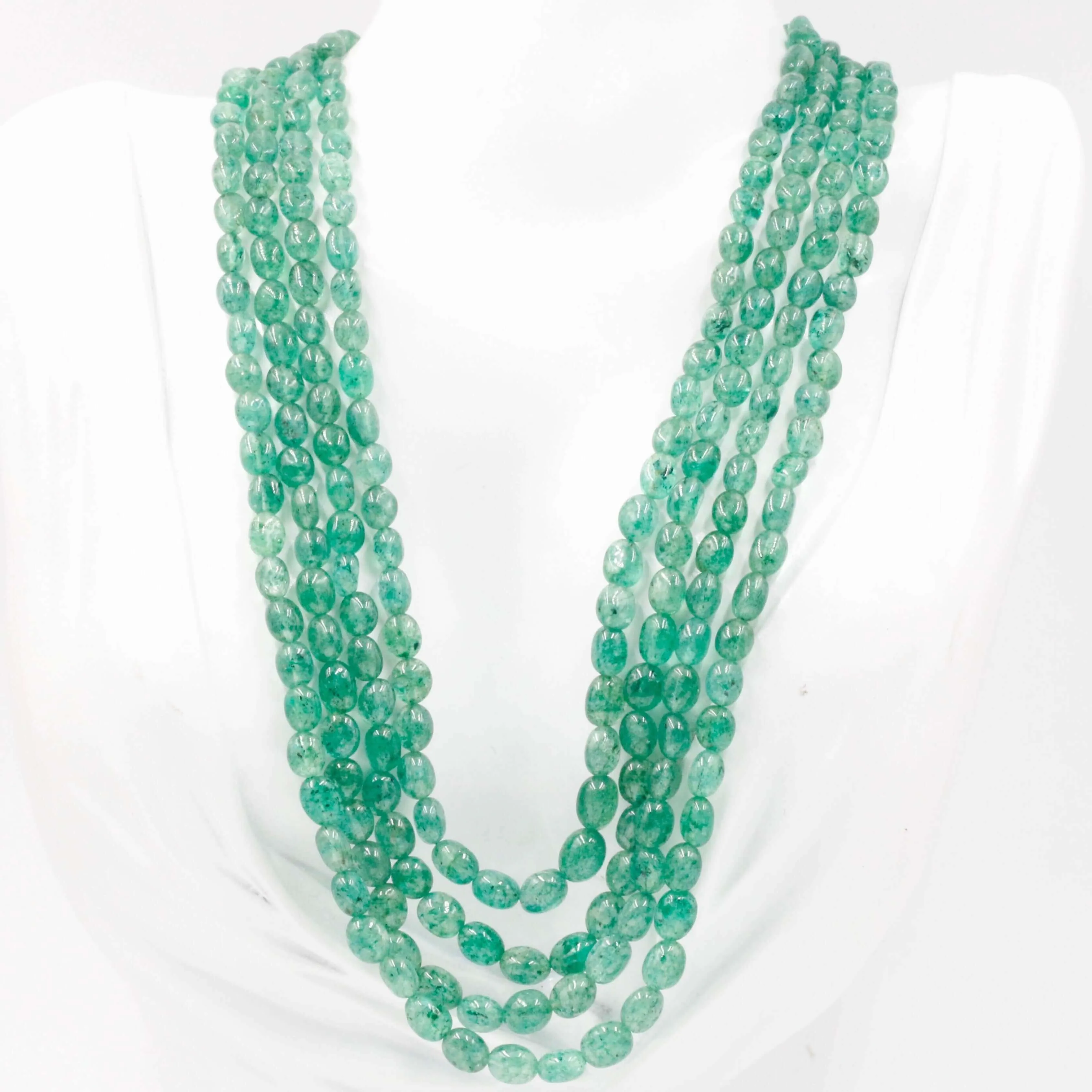 Natural Aventurine Quartz Necklace Russian Emerald Quartz Necklace Quartz Beaded Gemstone Necklace Green Russian Emerald Quartz SKU 6142945