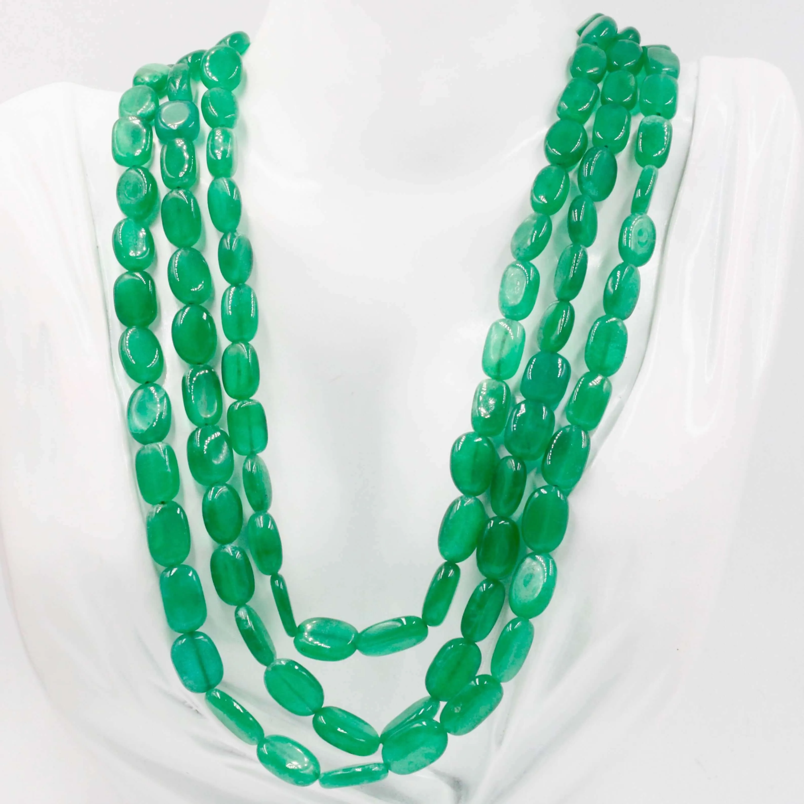 Natural Emerald Green Quartz Necklace Green Quartz Necklace Emerald Green Quartz Beads Green Gemstone beads Quartz stone beads SKU:6142611, 6142611-1