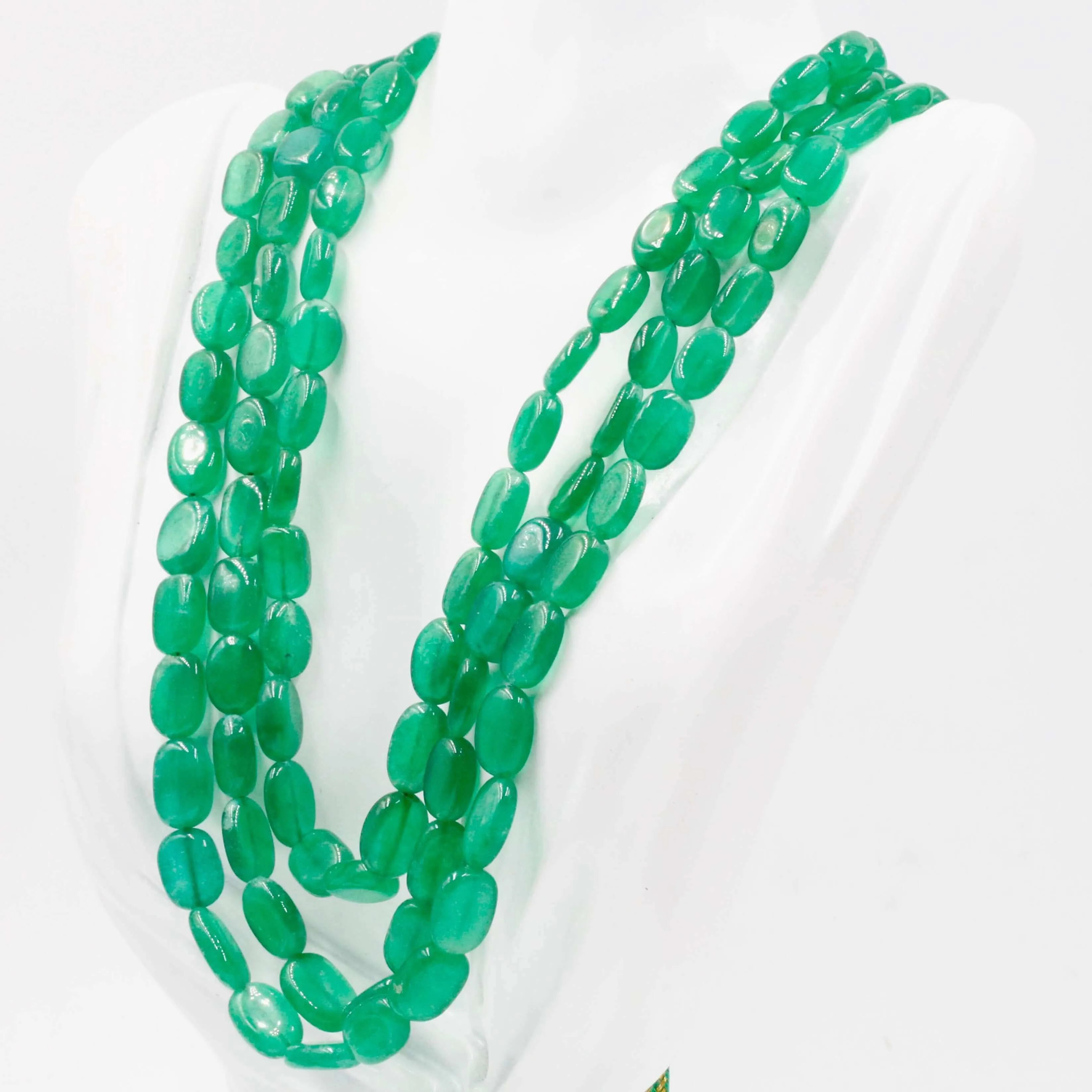 Natural Emerald Green Quartz Necklace Green Quartz Necklace Emerald Green Quartz Beads Green Gemstone beads Quartz stone beads SKU:6142611, 6142611-1