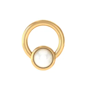 Natural Freshwater Pearl Open Circle Helix Earring