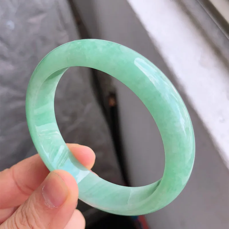 Natural Jade Bangle Jadeite Bangle Internal Diameter 55mm NBE065