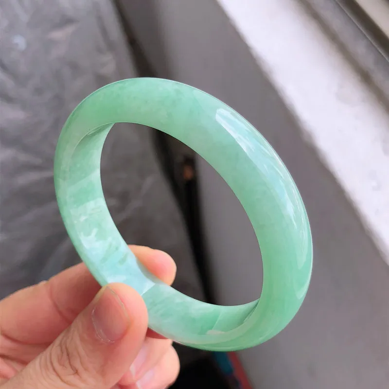 Natural Jade Bangle Jadeite Bangle Internal Diameter 55mm NBE065