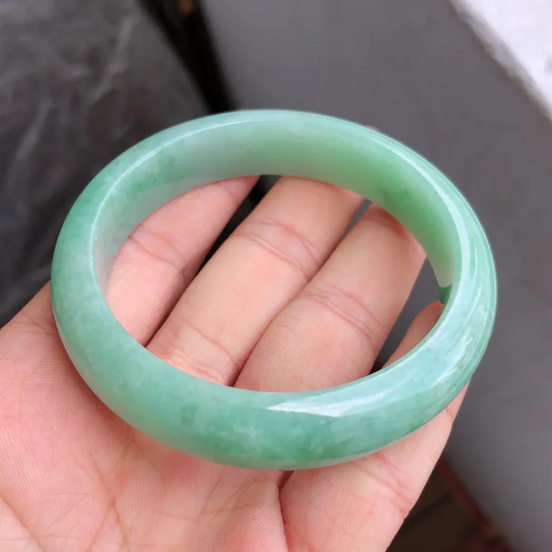 Natural Jade Bangle Jadeite Bangle Internal Diameter 55mm NBE065