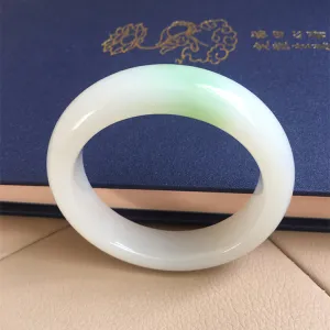 Natural Jade Bangle Nephrite Bangle Internal Diameter 59mm NBE036