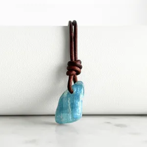 Natural Small Aquamarine Gemstone Pendant Necklace - Tranquil Waters