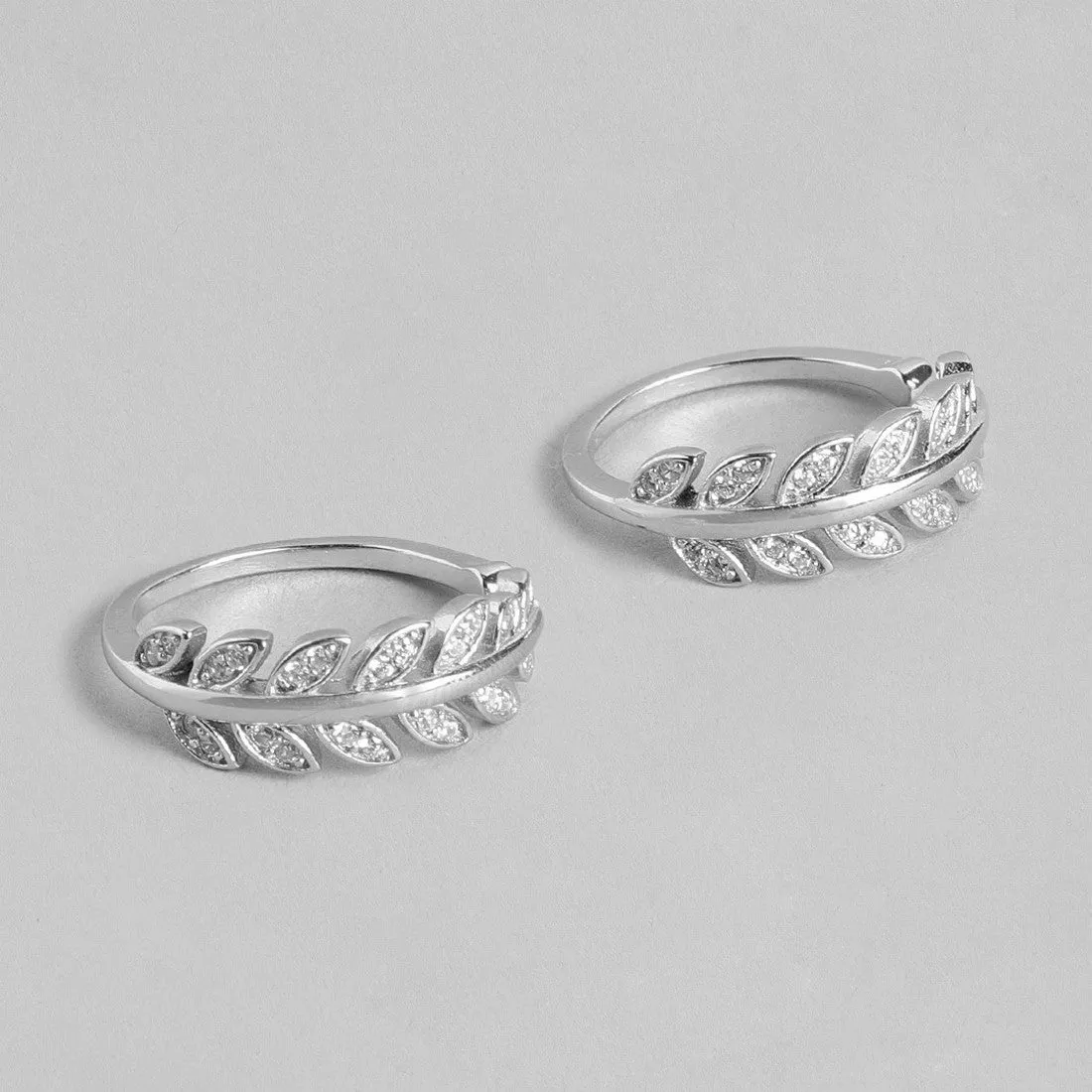 Nature's Grace - Leafy Silver Adjustable 925 Silver Toe Ring