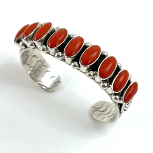 Nine Stone Coral Bracelet<br>By Tonya June Raphael
