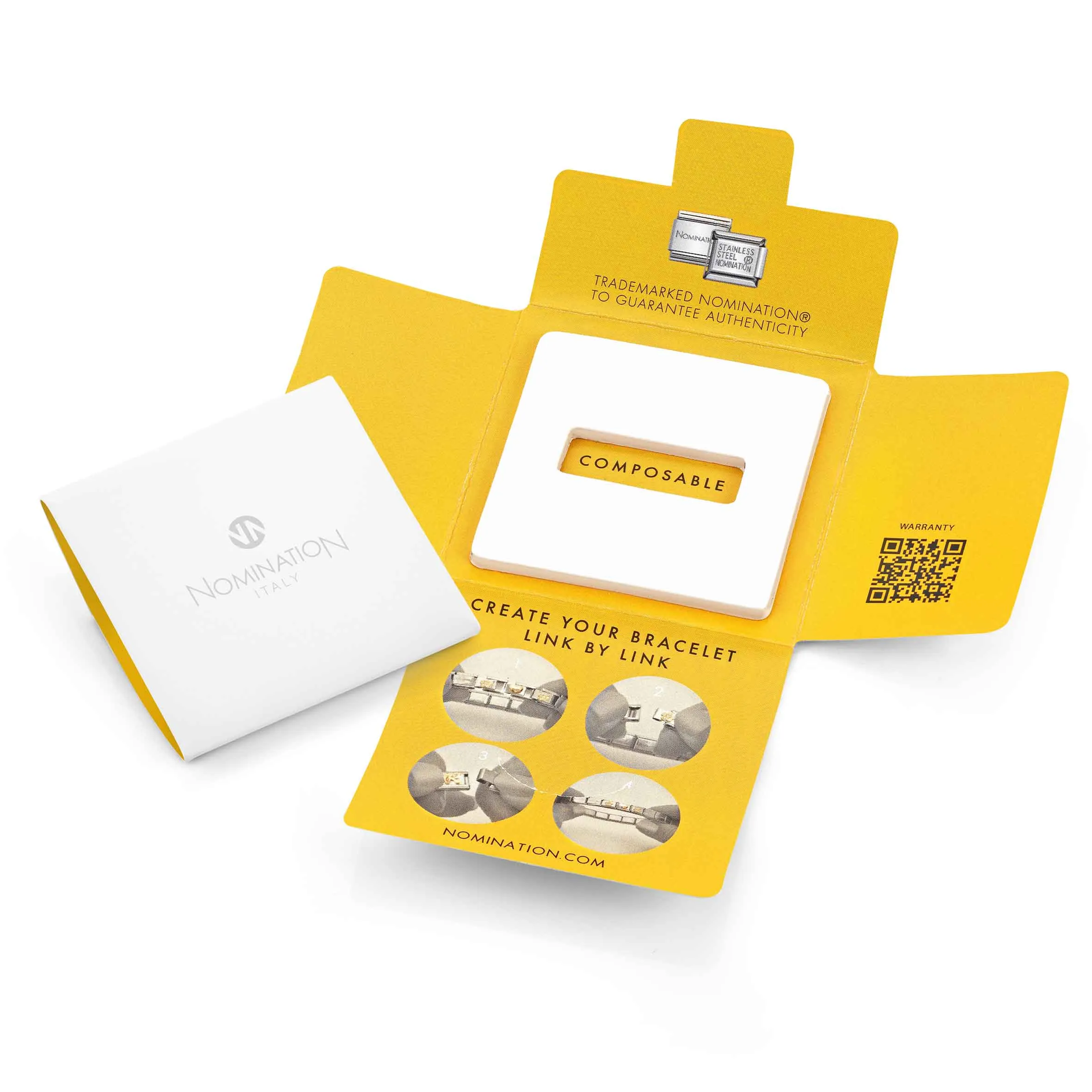 NOMINATION Link Gold with Coral Oval