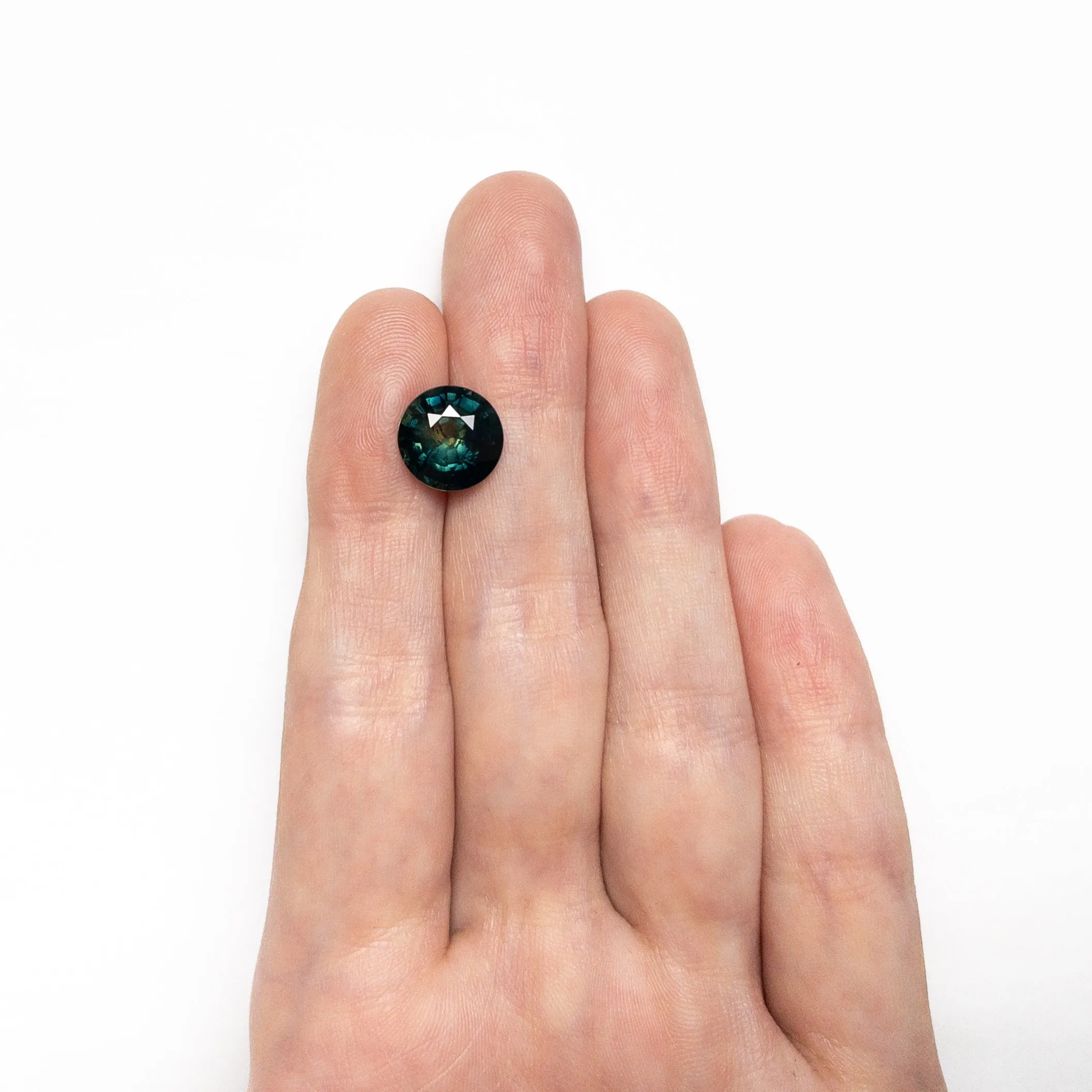 Parti Green-Blue Brilliant Sapphire - 5.05ct Round