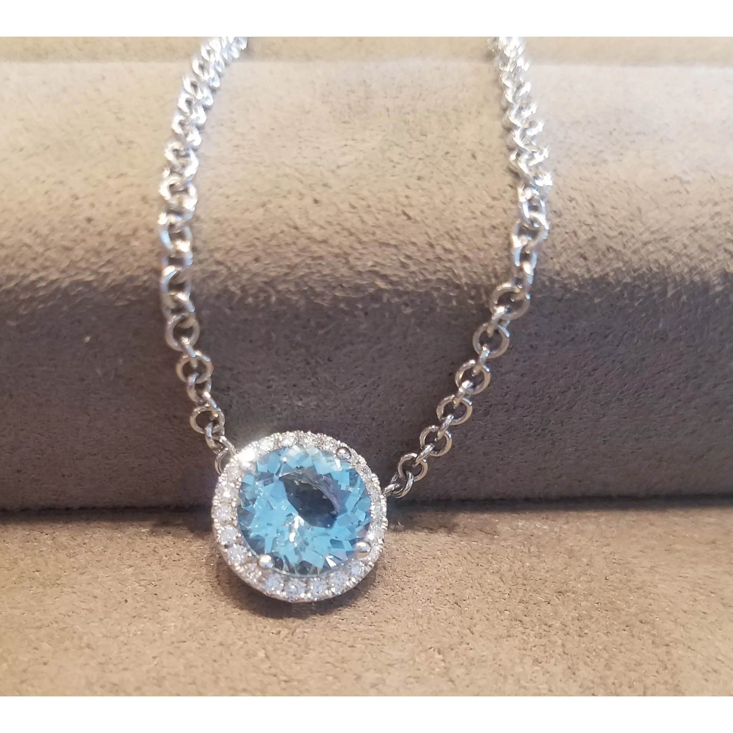 Pastel Diamond Station Necklace