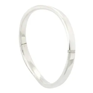 Personalised Sterling Silver Wave Bangle Engraved