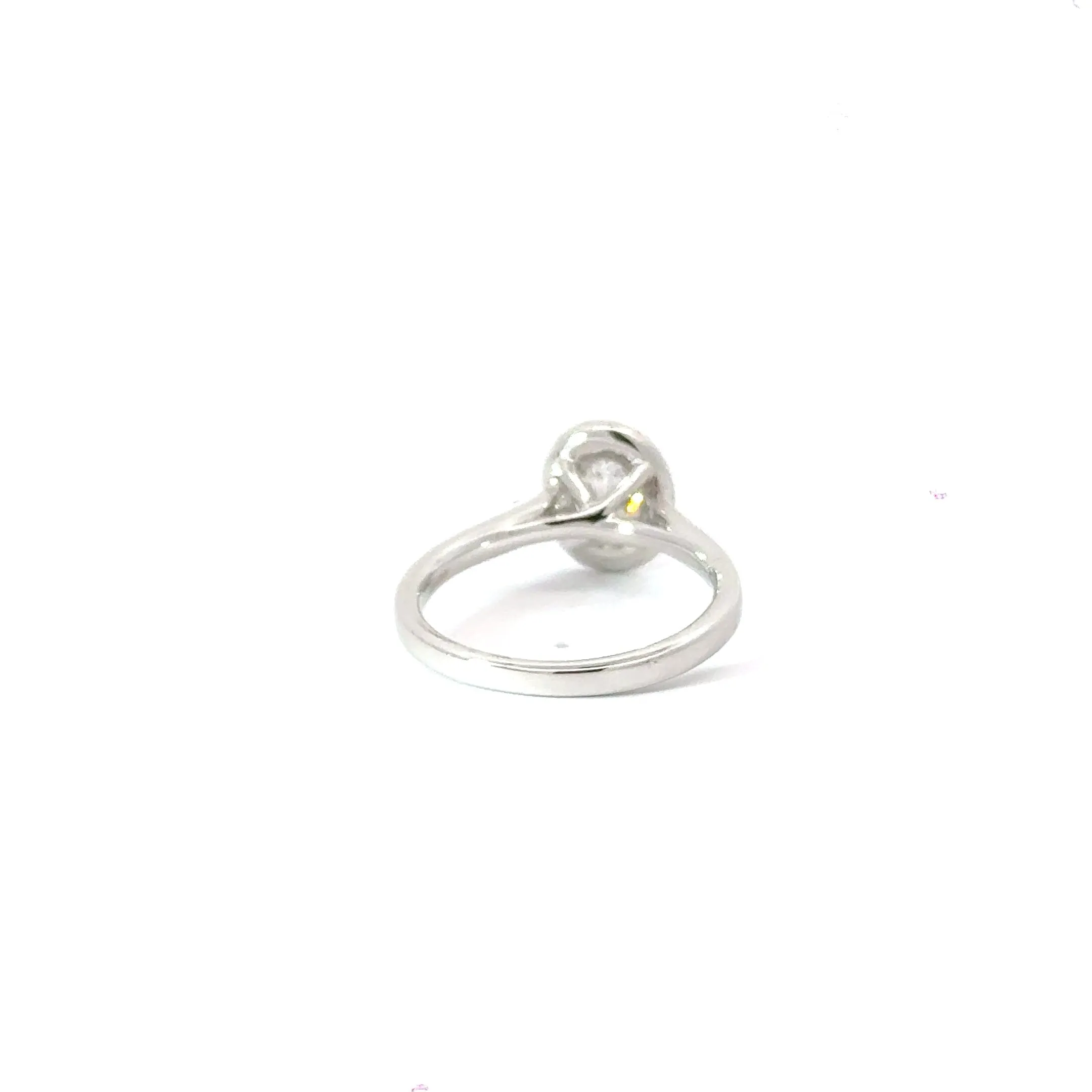 Platinum Diamond Oval Halo Ring