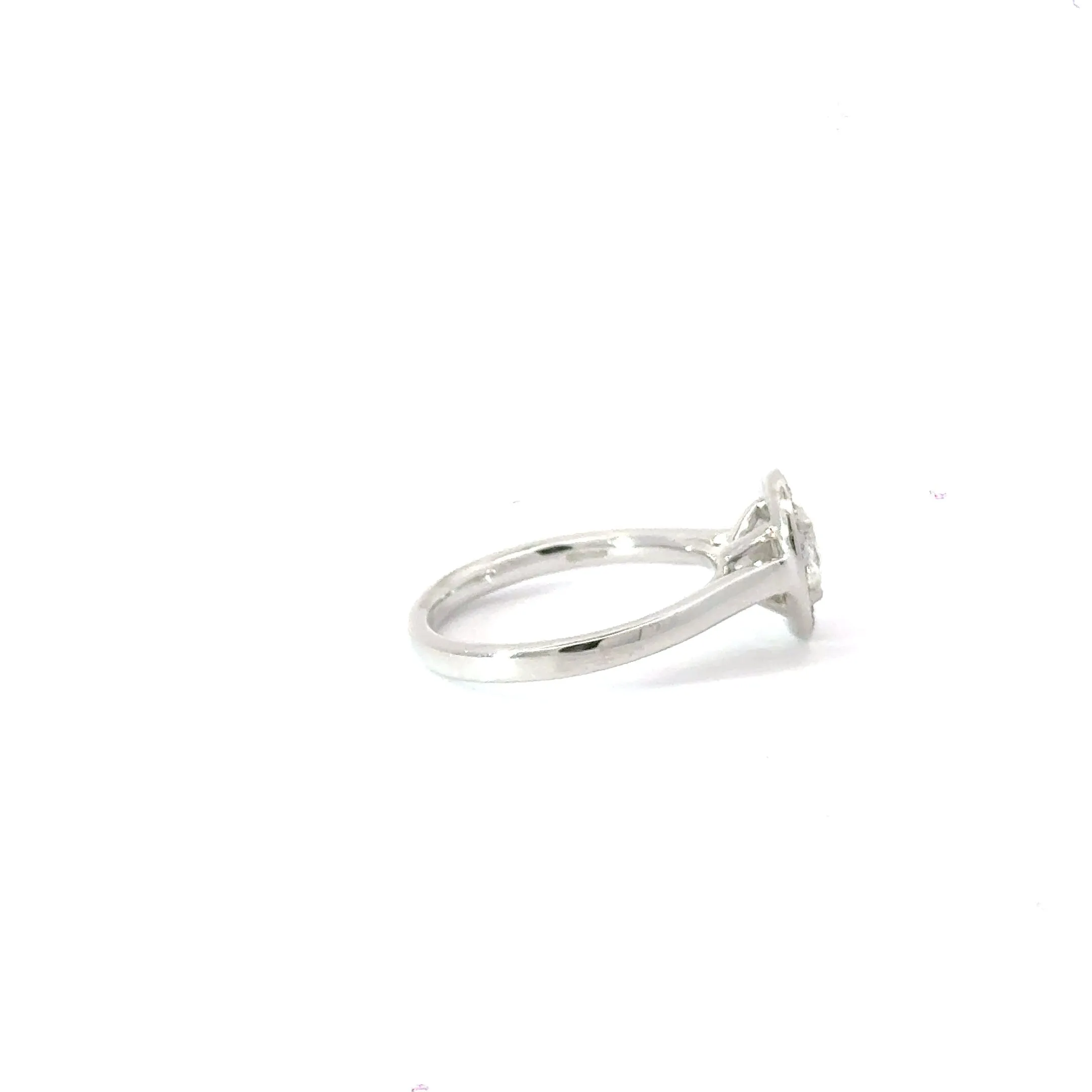 Platinum Diamond Oval Halo Ring
