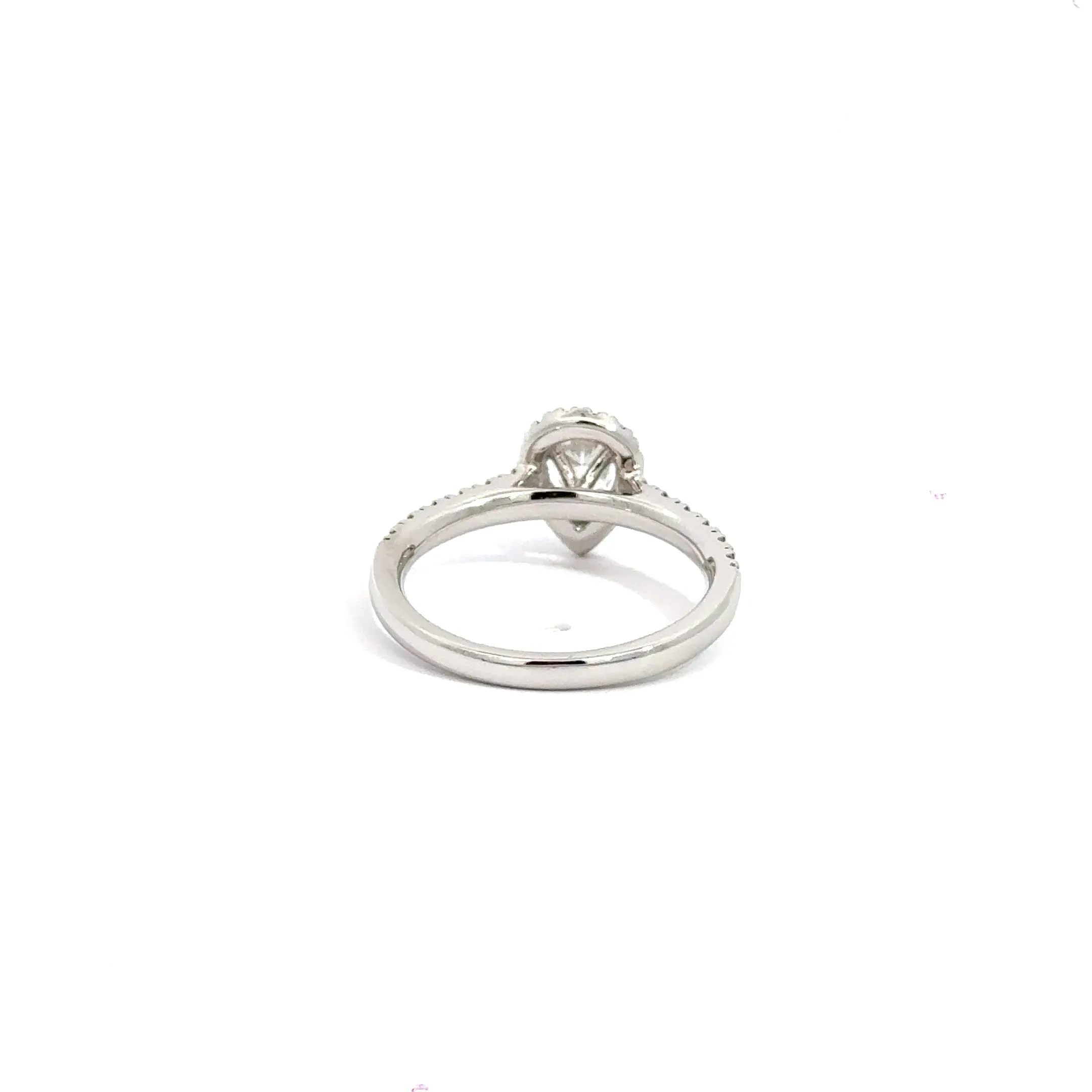 Platinum Diamond Teardrop Ring