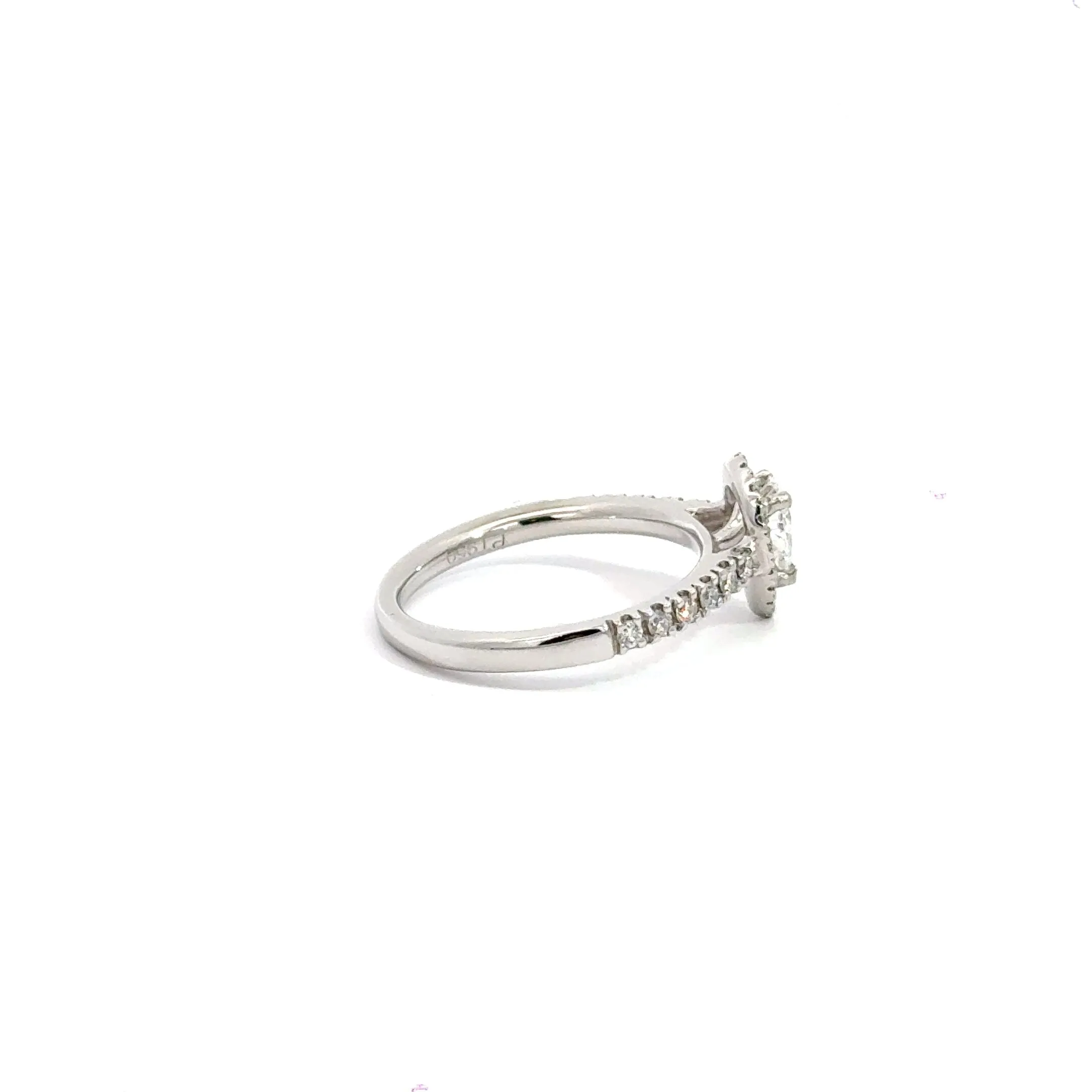 Platinum Diamond Teardrop Ring