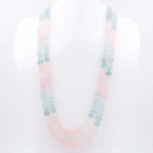 Pumpkin Gemstone Necklace Aquamarine and Morganite Necklace Beryl Necklace Aquamarine Morganite Necklace Pumpkin Beryl Necklace SKU 6143339
