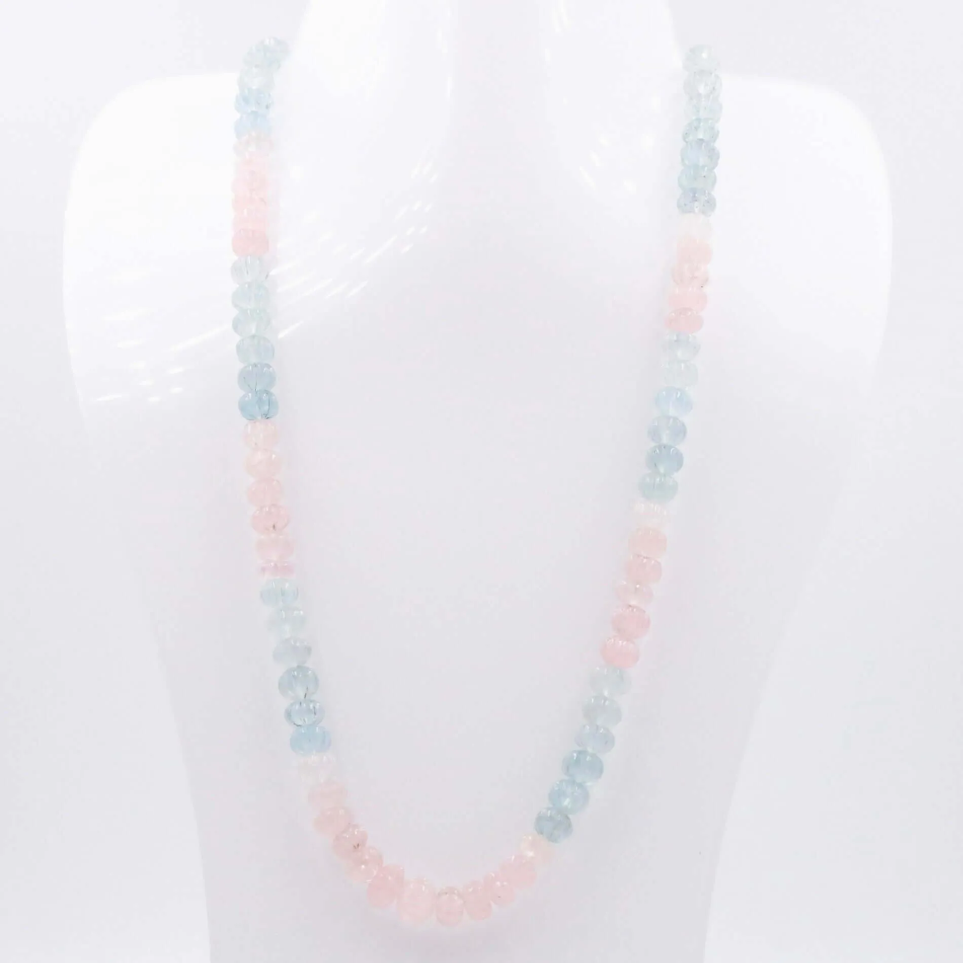 Pumpkin Gemstone Necklace Aquamarine and Morganite Necklace Beryl Necklace Aquamarine Morganite Necklace Pumpkin Beryl Necklace SKU 6143339