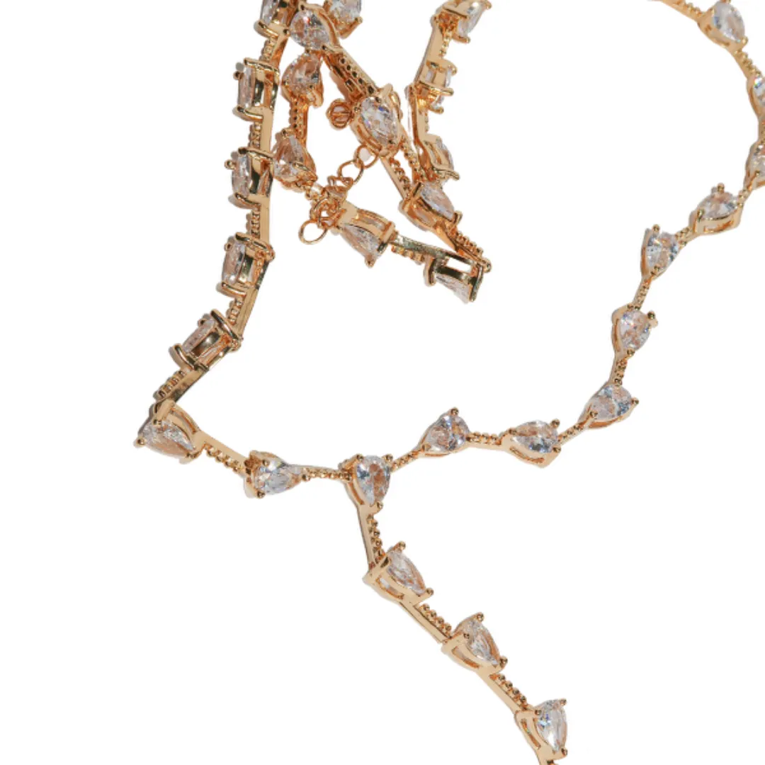 "Down The Middle" Lariat Necklace