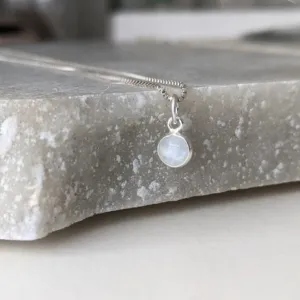 Rainbow Moonstone Gemstone Necklace