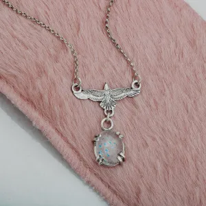 Raven Necklace with Medusa Quartz Gemstone