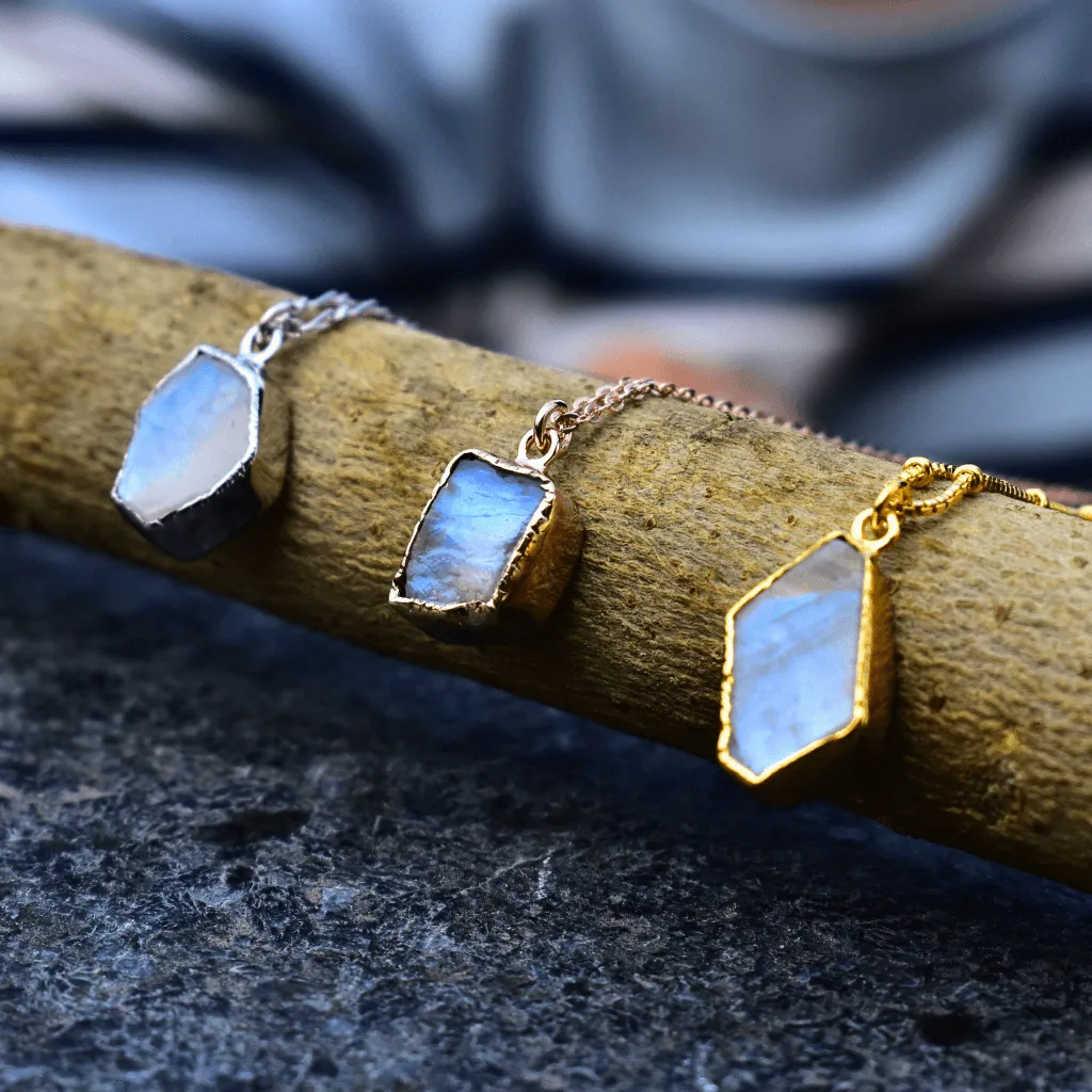 Raw Charm - Moonstone Necklace