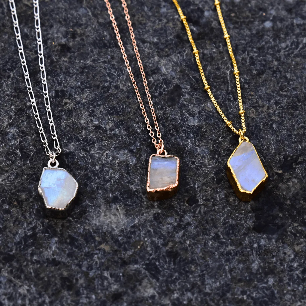 Raw Charm - Moonstone Necklace
