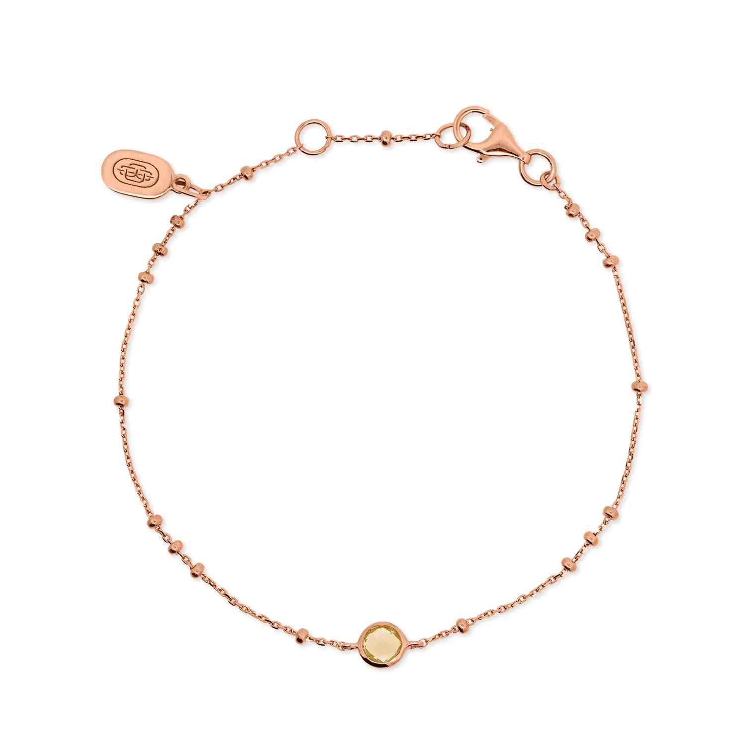 Rose Gold Birthstone Bracelet