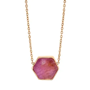 Ruby Bezel Necklace