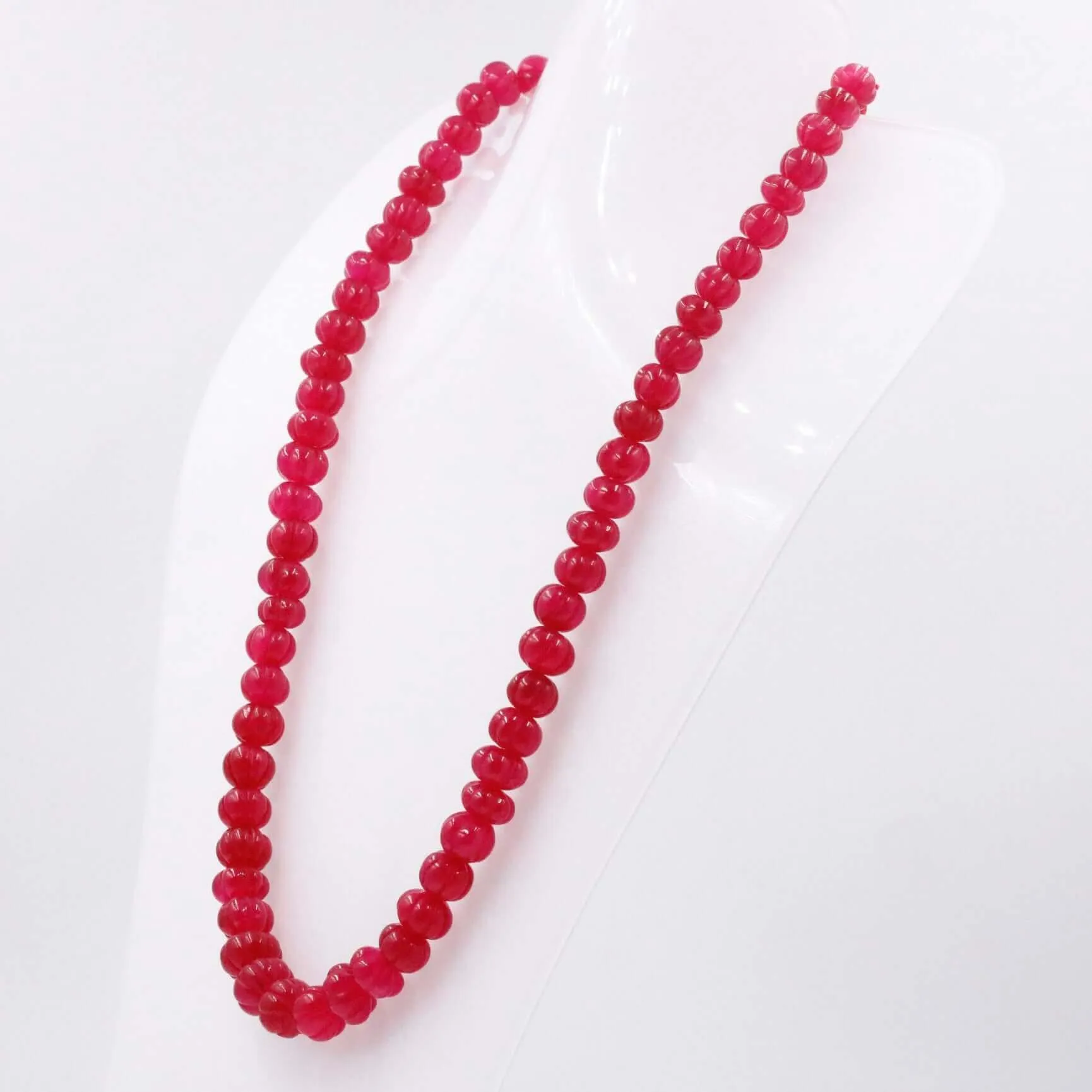 Ruby Red Quartz Necklace gemstone Necklace Ruby Quartz Jewelry Quartz stone Necklace Quartz Pumpkin Necklace Quartz Beads SKU:6142732