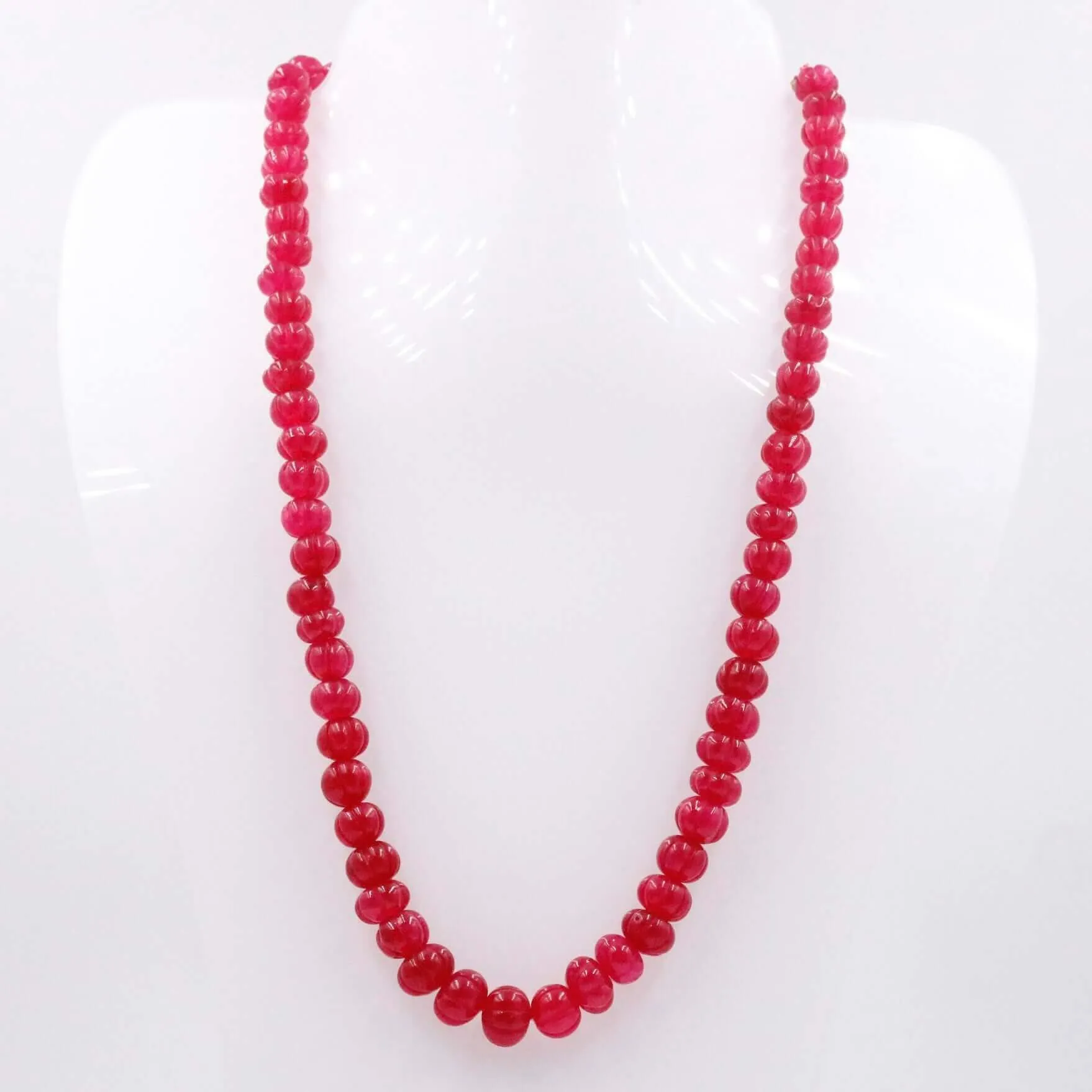 Ruby Red Quartz Necklace gemstone Necklace Ruby Quartz Jewelry Quartz stone Necklace Quartz Pumpkin Necklace Quartz Beads SKU:6142732