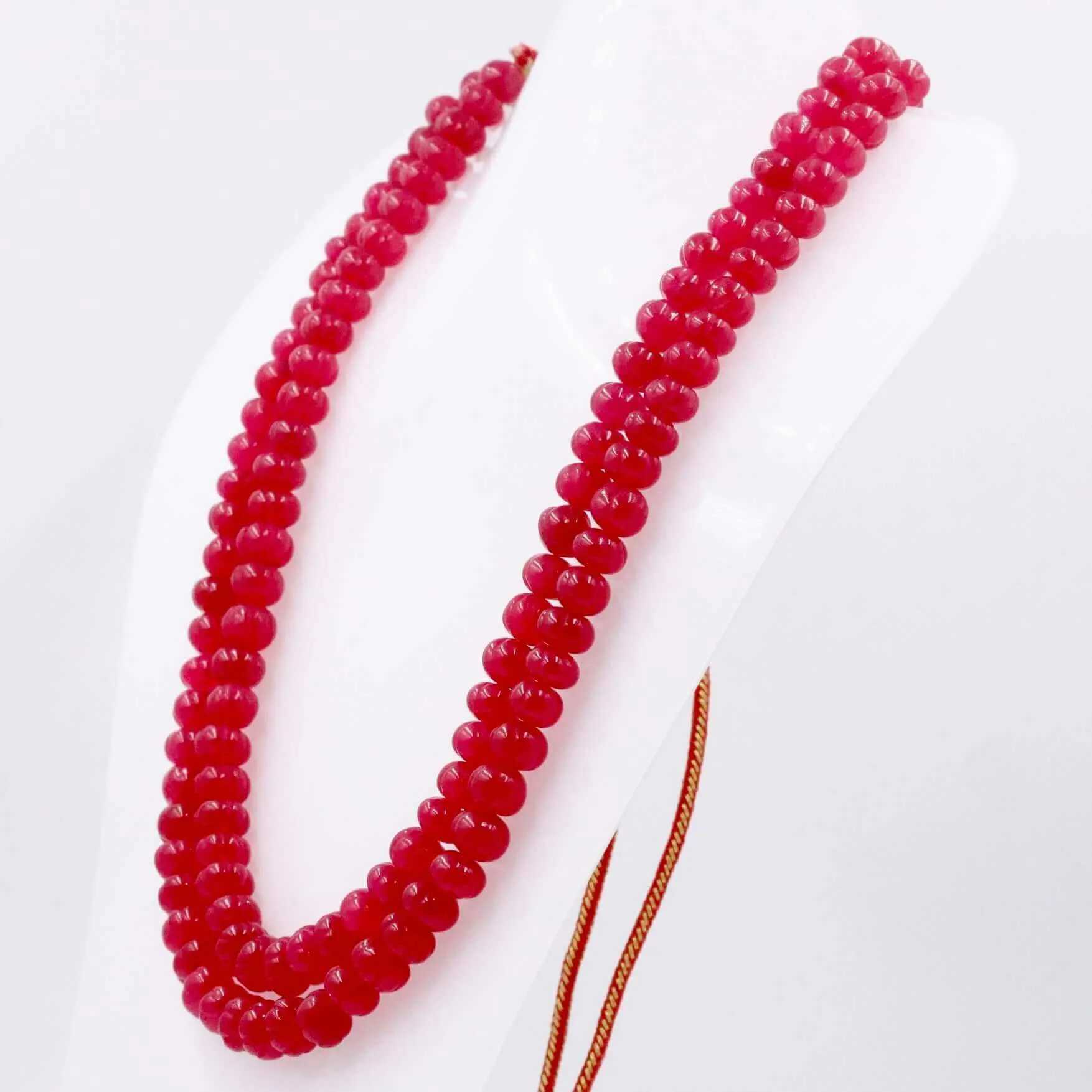 Ruby Red Quartz Necklace gemstone Necklace Ruby Quartz Jewelry Quartz stone Necklace Quartz Pumpkin Necklace Quartz Beads SKU:6142732