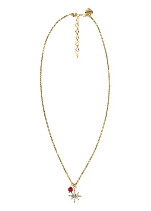 Ruby Star Agate Chain Necklace by Rosie Fox