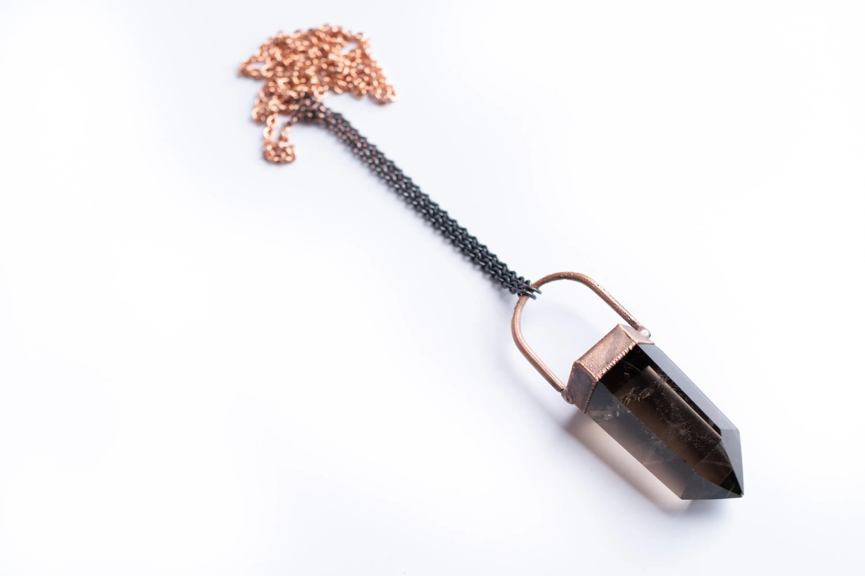 SALE Smokey quartz crystal necklace | Smokey rock crystal jewelry